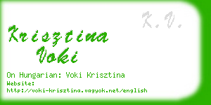 krisztina voki business card
